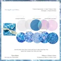 Starry Blue series decorative paper kit for scrapbooking with shiny glitter textures - Starlight and Blue