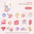 Adesivi in PET serie palette Morandi 30 fogli per decorazione scrapbooking fai da te - Rosa Prugna