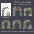 Pegatinas PET de flores para diarios con diseños florales vibrantes para el scrapbooking - Puerta del Sendero Secreto