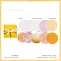 Moonlight Floating Light round scrapbook paper set with 25 sheets of glitter special textures - Moonlight Floating Light