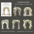 Gardenia flower arch gate PET stickers set for scrapbooking and journal decoration - Gardenia Gate