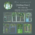 Vine Windowsill PET-tape met 380mm bloemvenster-cyclus voor scrapbooking en decoratie - Vallende Wijnstokken