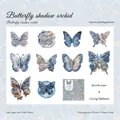 Adesivi farfalla in carta speciale goffrata per scrapbooking, set da 20 pezzi blu - Blu Fantasma
