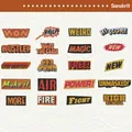 Lot de 40 autocollants de texte anglais rétro pour DIY scrapbooking en papier spécialisé - Sanskrit