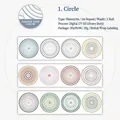 Digital special oil washi tape with geometric circle patterns 90mm x 2m size - Circle