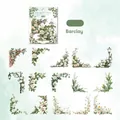 Retro Story floral corner stickers set featuring vintage white roses and lily designs - Barclay