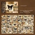 Set di 30 carte decorative vintage a farfalla per scrapbooking e diari fai-da-te - 1. Farfalla Sbiadita
