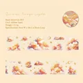 Cloud sunset theme PET decorative tape with glitter finish and dreamy orange sky patterns - Orange Sunset Glow