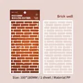 Retro brick pattern plastic stencil for DIY journaling and wall decoration 100x180mm - Red Brick Wall