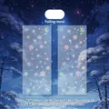 Pegatinas PET Falling Snow de pan de oro con copos troquelados para decoración de scrapbooking - 2 Hojas / Nieve Cayendo