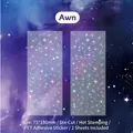 Starry sky themed PET stickers with gold foil details in vibrant purple galaxy colors - 2 Sheets / Ray