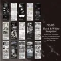 Artistic black and white photography stickers No.05 set with 15 unique landscape designs - Black and White