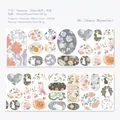 Nastro adesivo washi con fiori e coniglietti in stile acquerello decorativo 75mm - Ricordi stellati