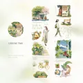 Leisure Time PET decorative tape with watercolor illustrations of park scenes and nature - Leisure Time