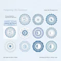 Blue vintage universe lace border stickers set, 20 sheets for scrapbooking DIY - Cosmic Vision