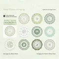 Lace Dream Series vintage green circular decorative stickers for journaling 20 pieces - Swaying Wind Chimes