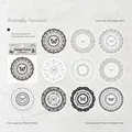 Lace butterfly decorative stickers for scrapbooking 20 pieces butterfly contract theme - Butterfly Contract