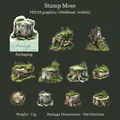 Set de pegatinas de PET impermeables de musgo y tronco de bosque para manualidades DIY - Musgo de Muñón