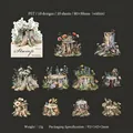 Pegatinas decorativas de PET con temática de tocones, flores silvestres y elementos naturales - Susurro de Muñón Floral