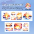 Pink Sunset landscape scenery PET decorative tape for DIY scrapbooking journal crafts - Pink Sunset Glow