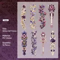 Barocke florale PET Aufkleber in Lila für DIY Scrapbooking und Journal Dekoration - Xuanzi Lila