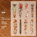 Retro PET Sticker Pack mit barocken Blumen- und Architekturmotiven für Dekoration - Yinghua Blumen