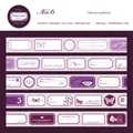 Retro purple masking tape with vintage botanical frames and butterfly patterns No.6 - Simple Label Series - 6. Tasteless Perfume
