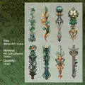 Retro PET-Aufkleber mit 16 Teilen Barock-Reliefblumen und klassischen Säulenmotiven - Canghua Vintage