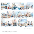 London themed washi tape for scrapbooking with bridge and bus illustrations - London Street Scene