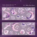 PET-Klebeband mit lila Sternenfluss-Motiv, Mond und Nebel für DIY-Journal-Dekoration - Sternenfluss