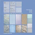 Lot de papier vintage rétro avec motifs floraux gaufrés pour scrapbooking créatif - Lettre de l'Île