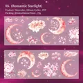 Deko-PET-Klebeband Romantisches Sternenlicht mit rosa Aquarell Mond und Sternen - Romantisches Sternenlicht