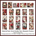 20er Set Vintage Scrapbooking Papier mit dunklen Rosen- und Raben-Motiven - Romantisches Date