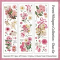 Retro forest flowers PET tape stickers with vintage daisy and floral patterns for DIY scrapbooking - Morning Anthem / 6 Sheets (60x210mm)