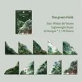 Autocollants décoratifs de forêt rétro en papier léger pour la décoration de journaux - Champ Vert
