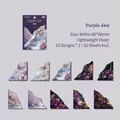 Etiquetas de papel decorativas serie bosque estilo Purple Dew con flores vintage y mariposas - Rocío Púrpura