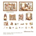 Set di adesivi PET Afternoon Tea con illustrazioni vintage per decorazione - Afternoon Tea