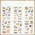 Vintage-Aufkleber aus wasserfestem PET mit Retro-Zeitungs- und Schmetterlingsdesign - Spuren von Suiyu