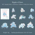 Αυτοκόλλητα δάσους σειράς Starry Ripples με γκλίτερ φινίρισμα για λεύκωμα και χειροτεχνία - Κυματισμός Γαλαξία