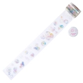 Holographic fireworks pattern on transparent PET tape with pearlescent shell light effect - Fireworks Carol