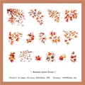 Autumn leaves themed PET sticker set with 30 pieces of watercolor maple leaf designs - Autumn Leaves Forest