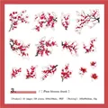 Red plum blossom PET sticker set with 30 pieces of floral branch scrapbooking decals - Plum Blossom Drunk