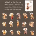 Walk in the Forest PET stickers set with 15 autumn character patterns for DIY journaling - Forest Walk