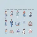 Spring Letter PET-Aufkleber mit 15 handgezeichneten Modemädchen und gemütlichen Motiven - Yamaharu Saki