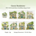 Ruban adhésif PET Green Bookstore avec 8 illustrations de maisons de style européen - Maison du Livre Verte