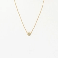 Elegante collar de plata de ley S925 dorada con colgante redondo de circonitas pavé - Plata 925 (40+5cm) / Dorado