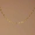 Eleganteres goldenes Herzgliederketten-Armband für Damen im minimalistischen Schmuckdesign - 925er Silber / Gold