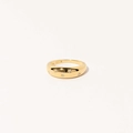 Minimalist wide band S925 sterling silver gold ring featuring five small star shaped zircons - US Size 6 / Gold