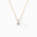 Elegante collana in argento s925 dorato con due pietre rotonde in zirconia cubica - Argento 925 (40+5cm) / Oro