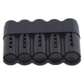 Detail of 5-slot Euro coin organizer showing 10ct to 2 Euro denomination markers - Black